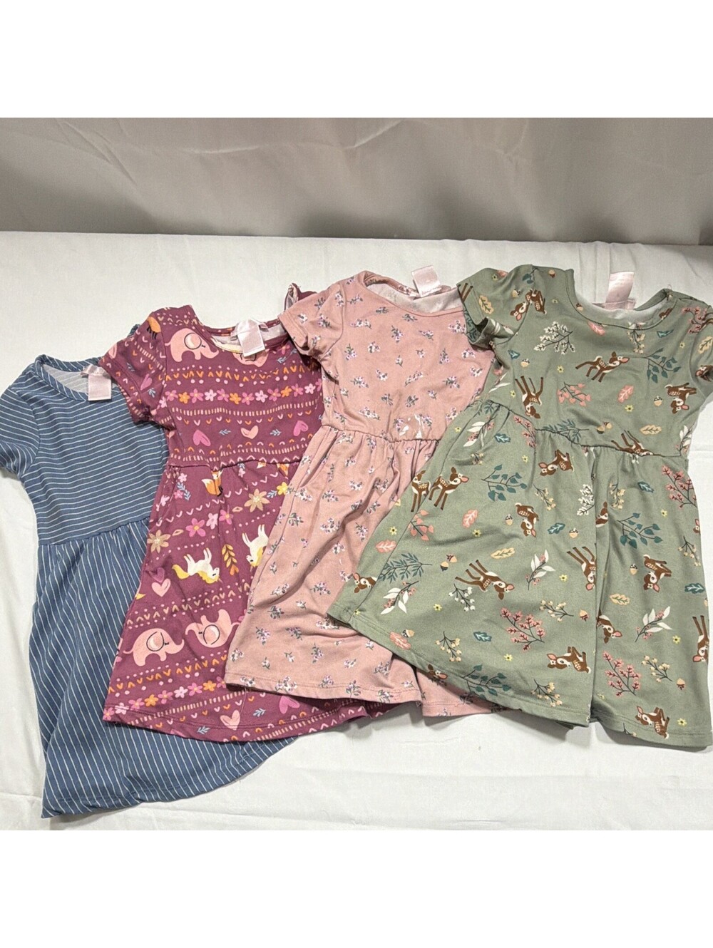 4 dresses…Emma & Elsa Girls 2T Graphic Print Cotton Knit Fit & Flare Dress